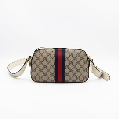 Ophidia Crossbody Bag GG Supreme White Leather