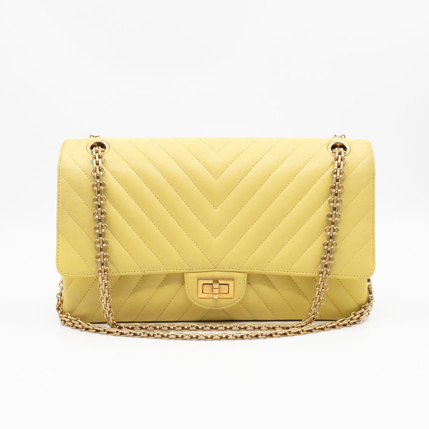 2.55 Reissue 226 Double Flap Bag Yellow Leather