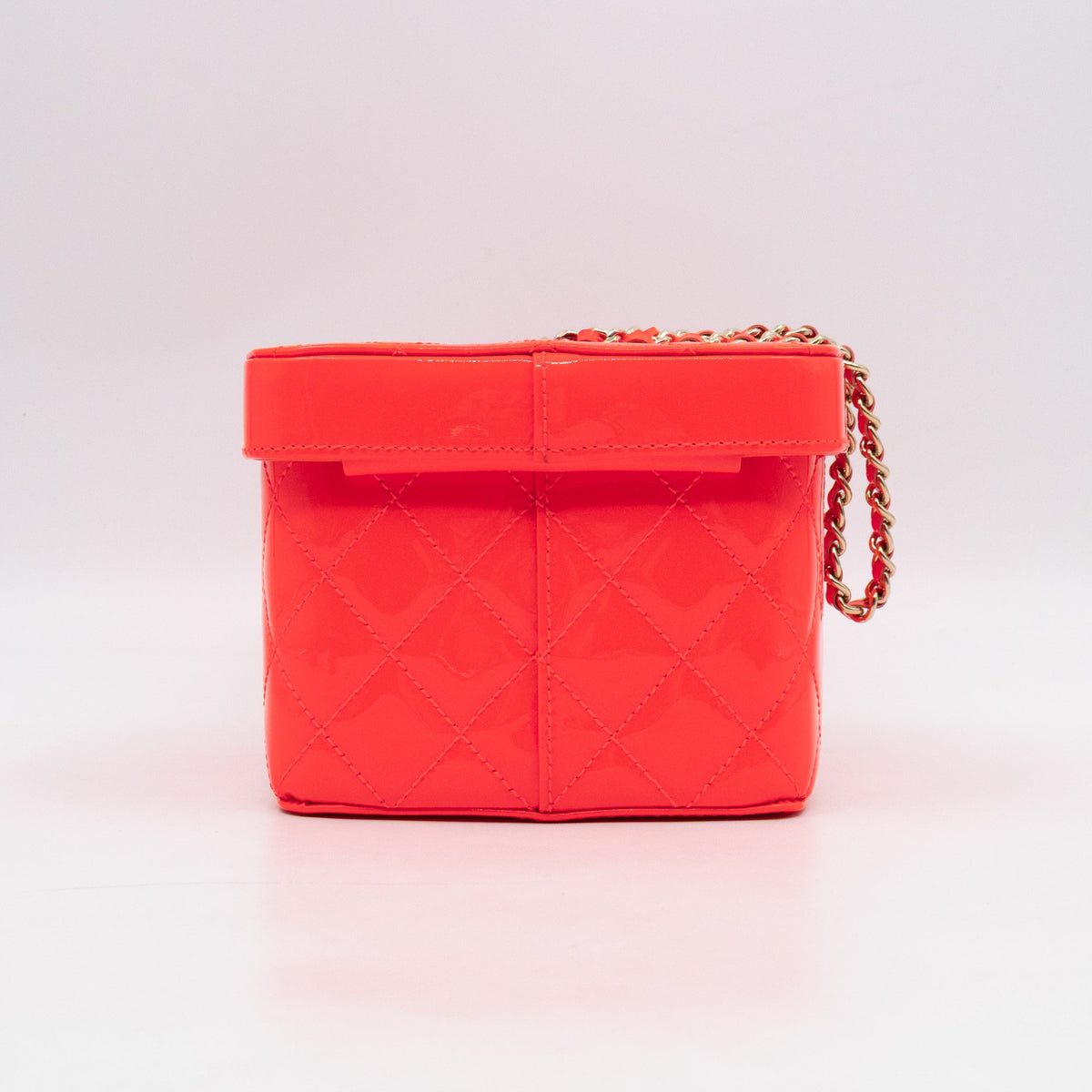 Vanity Case Minaudiere Pink Patent Leather