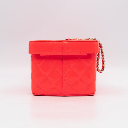 Vanity Case Minaudiere Pink Patent Leather