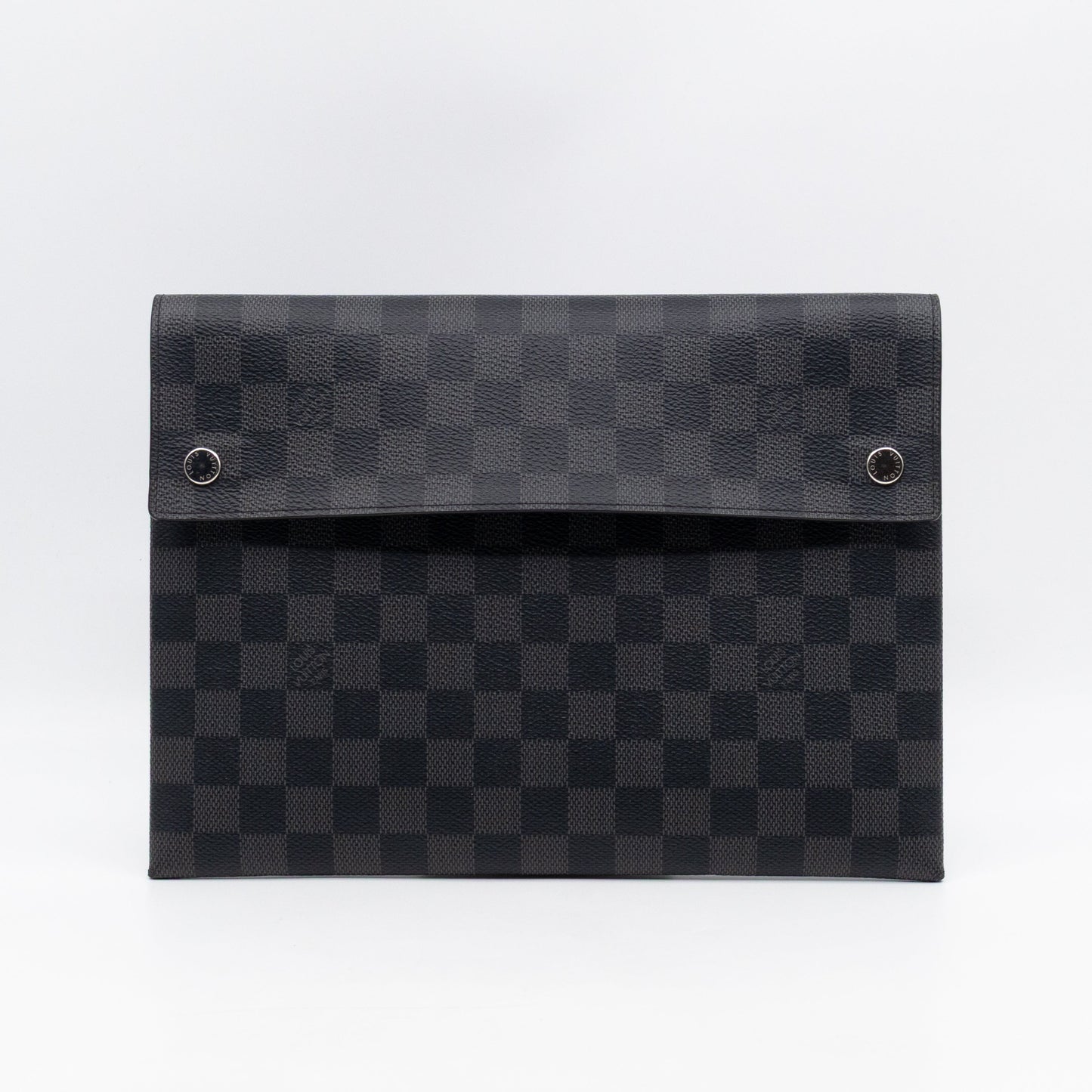 Alpha Triple Pouch Large Damier Graphite
