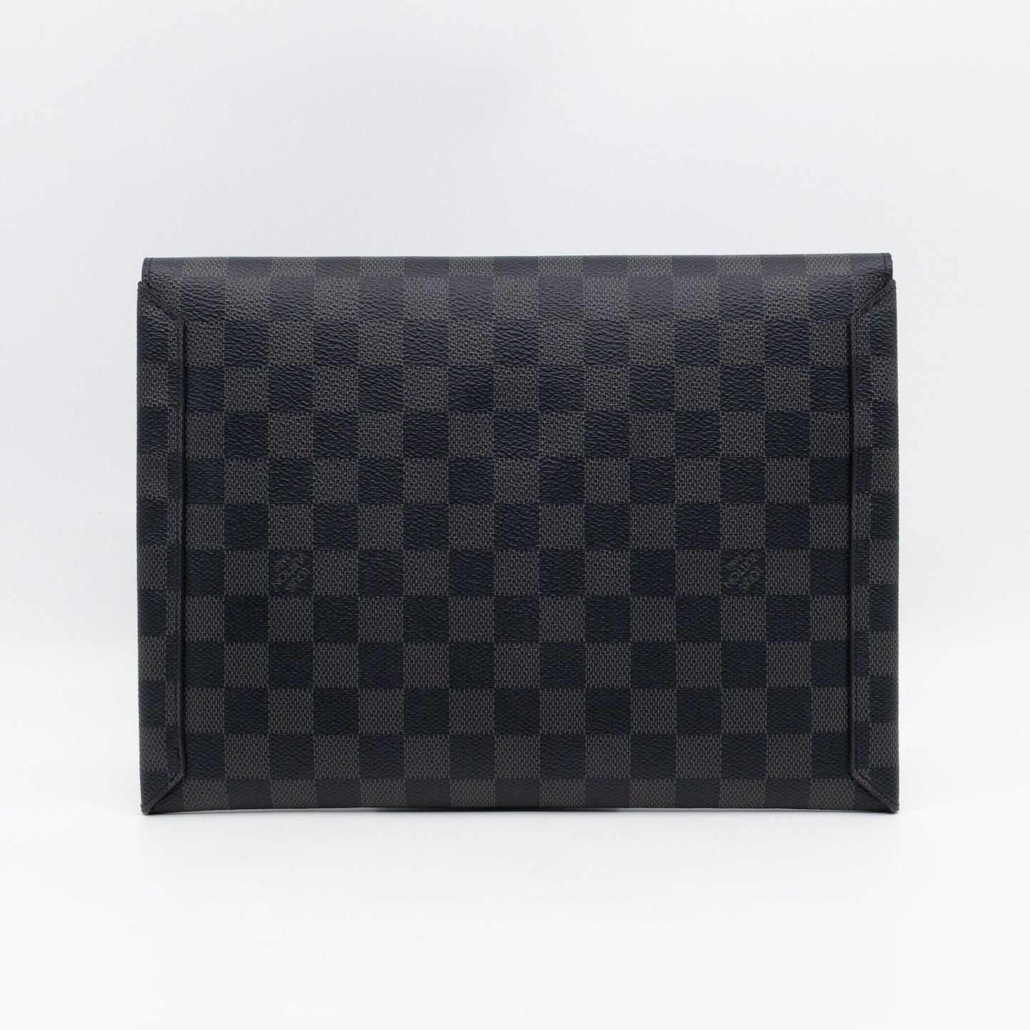 Alpha Triple Pouch Large Damier Graphite