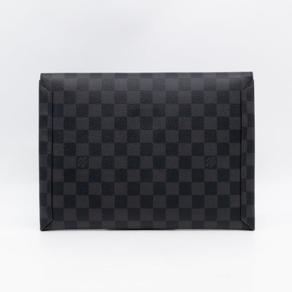 Alpha Triple Pouch Large Damier Graphite