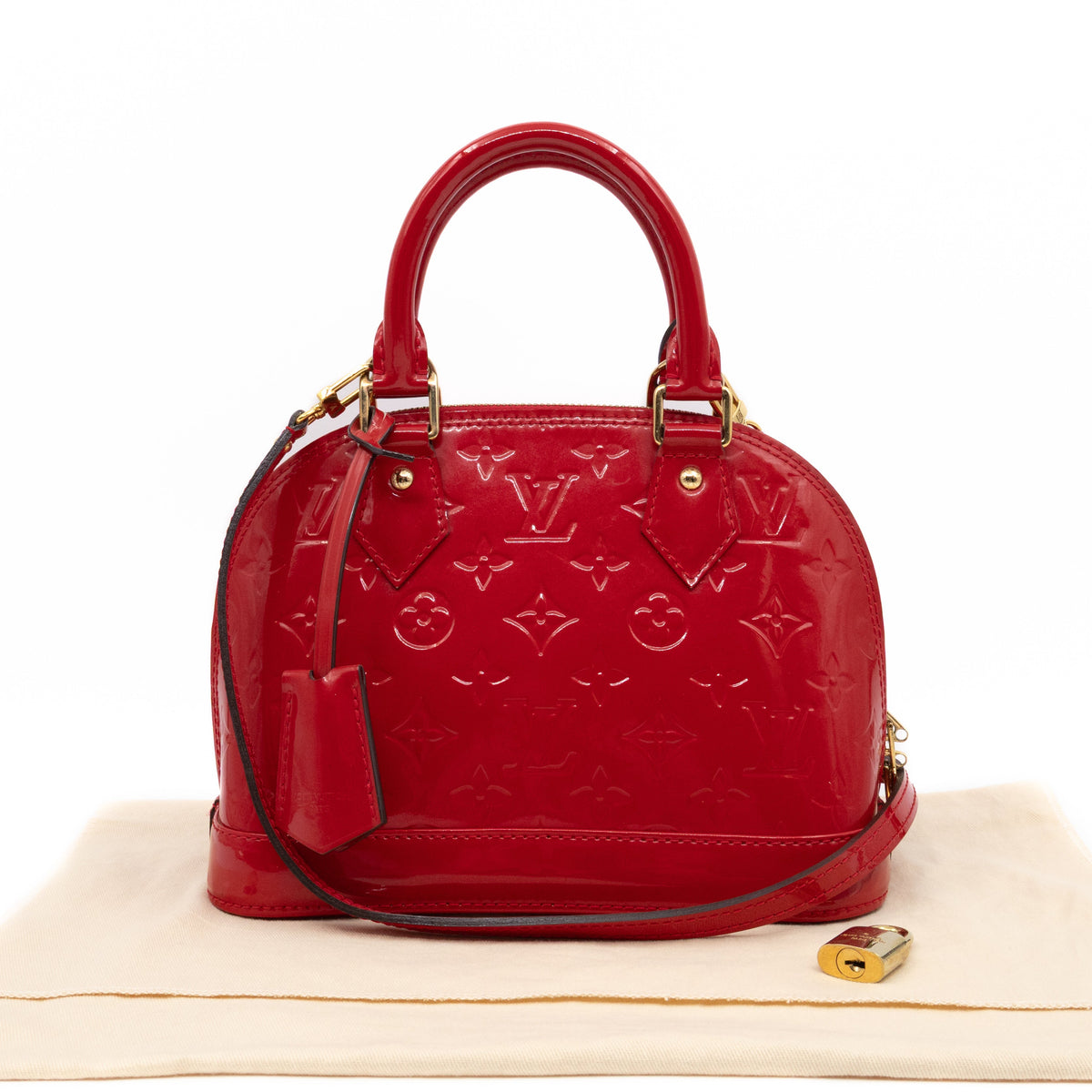 Louis-vuitton Alma BB Vernis Red