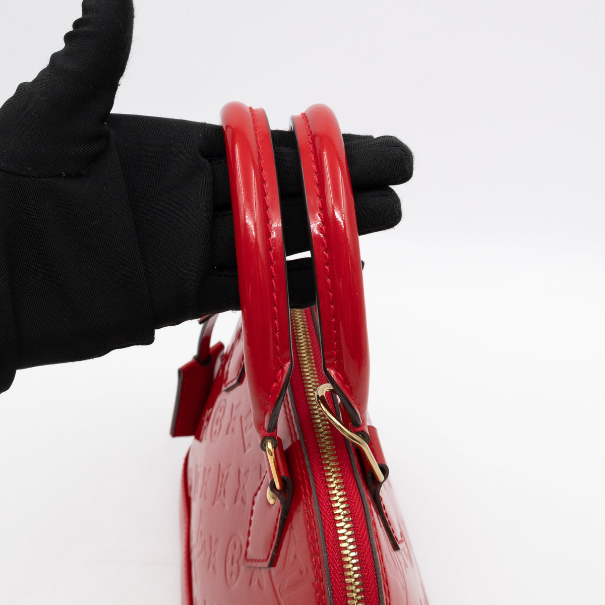 Louis-vuitton Alma BB Vernis Red