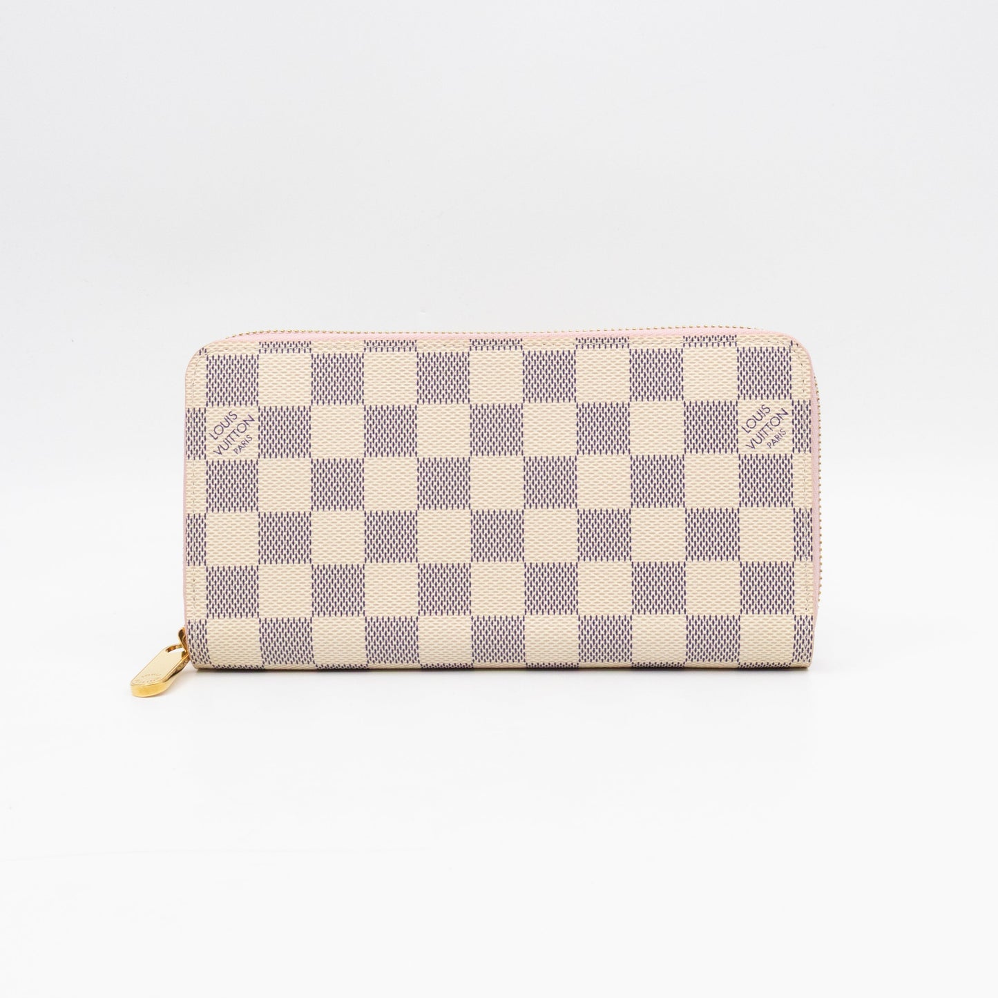 Zippy Wallet Damier Azur Rose Ballerine