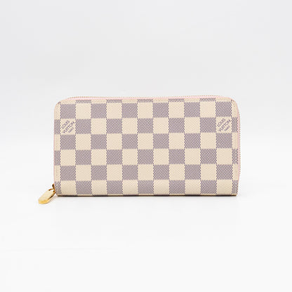 Zippy Wallet Damier Azur Rose Ballerine