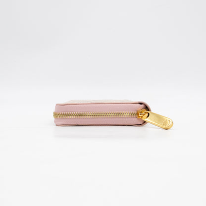Zippy Wallet Damier Azur Rose Ballerine