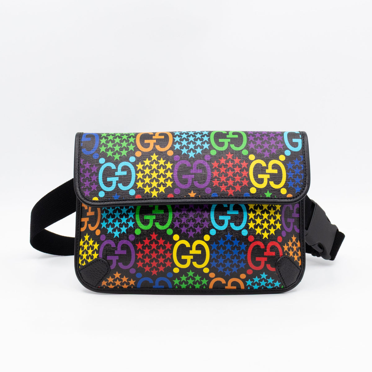 GG Belt Bag Black GG Psychedelic Canvas