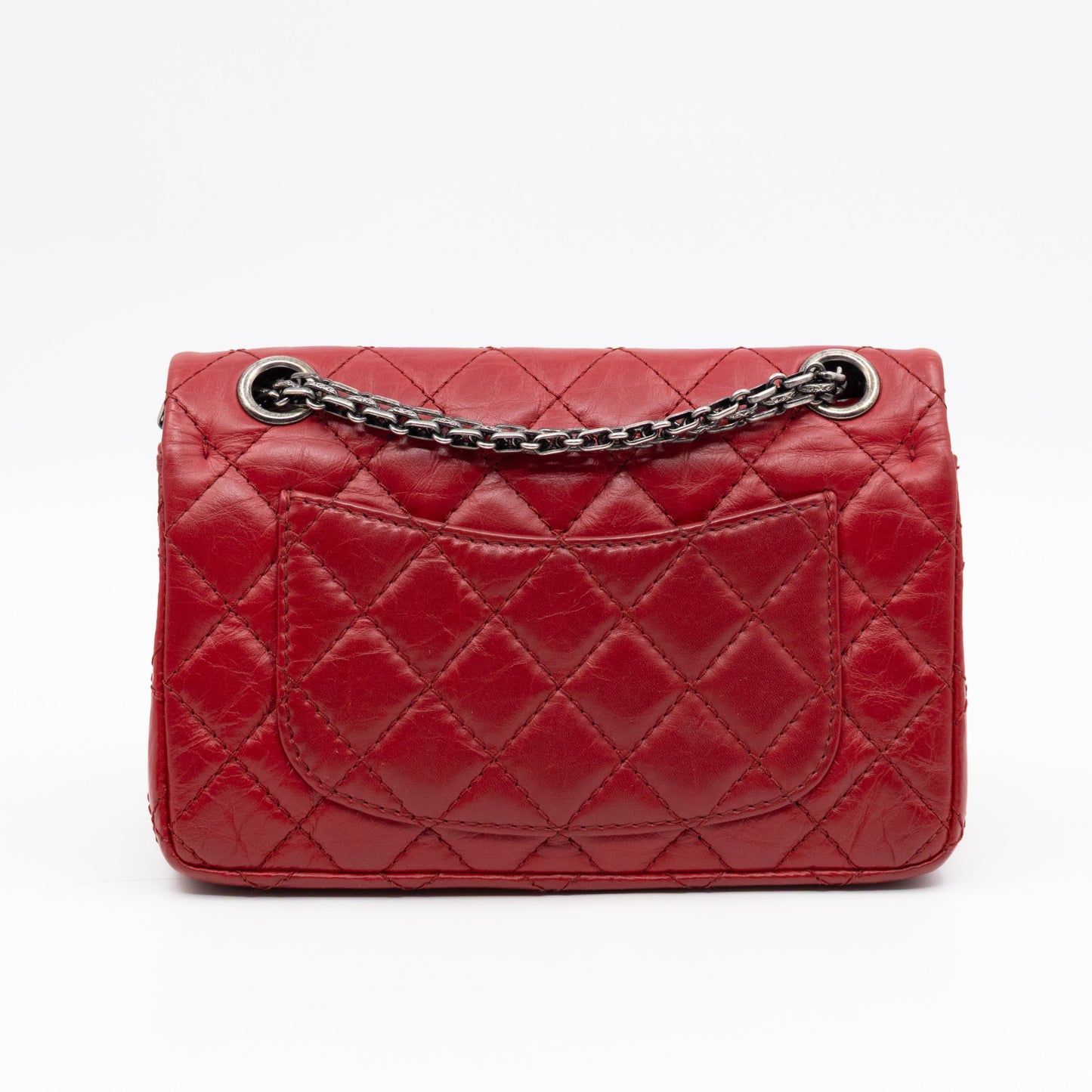 2.55 Reissue Mini Double Flap Red Leather