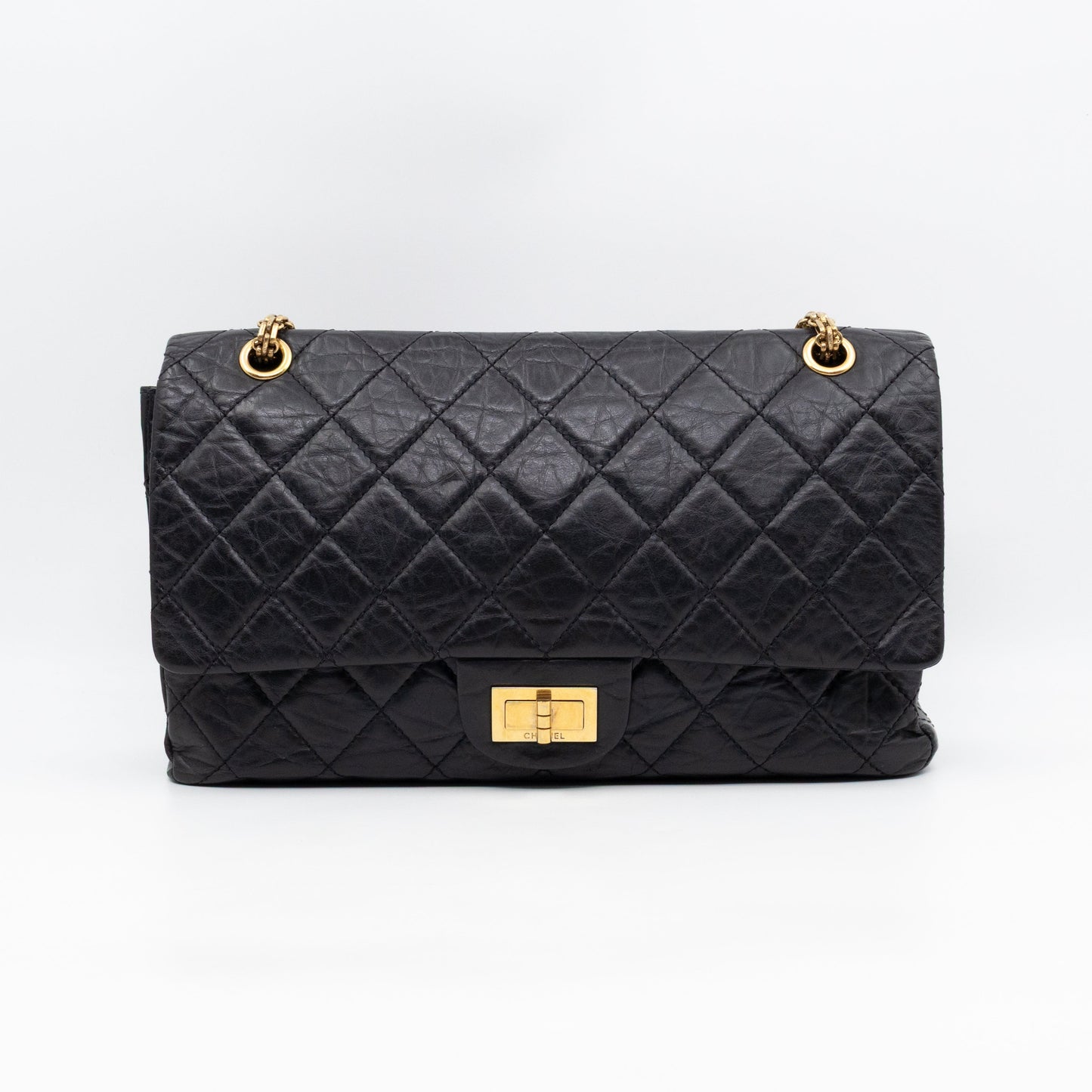 2.55 Reissue 227 Double Flap Bag Black Leather