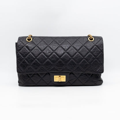 2.55 Reissue 227 Double Flap Bag Black Leather