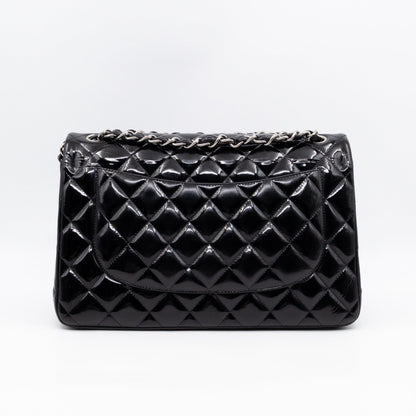 Classic Double Flap Jumbo Black Patent Leather