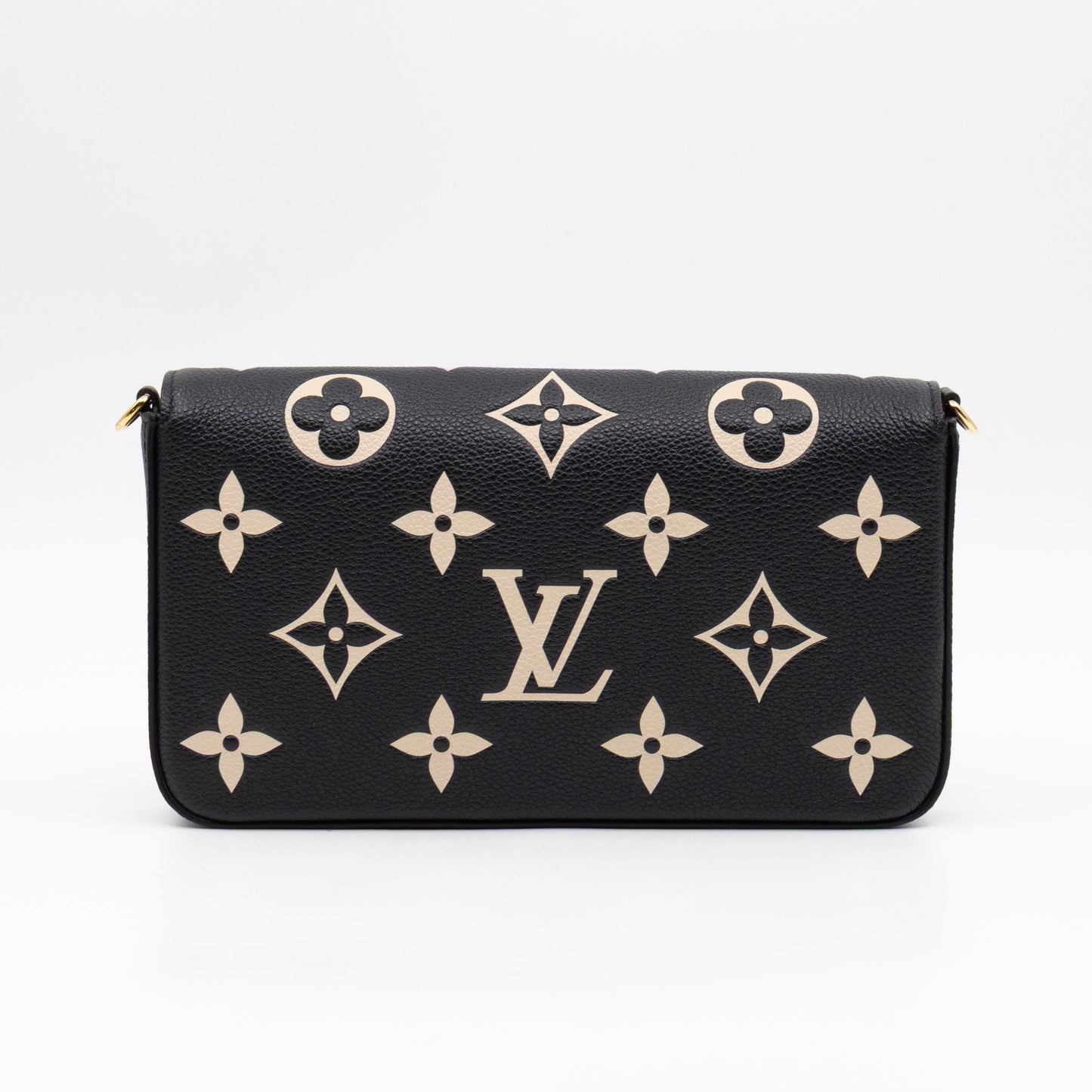 Pochette Felicie Monogram Empreinte Bicolor Black & Beige