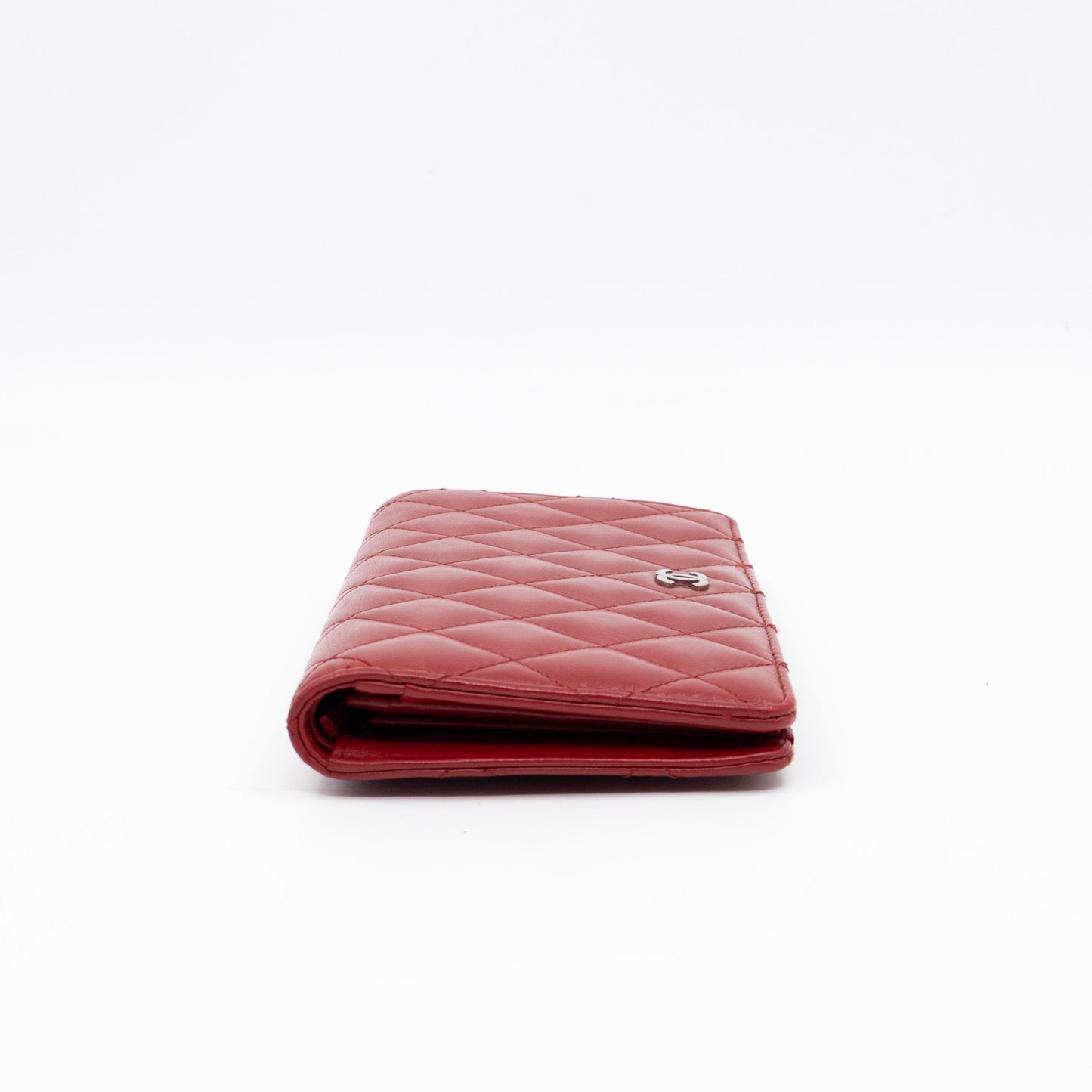 Classic Long Wallet Red Lambskin Leather