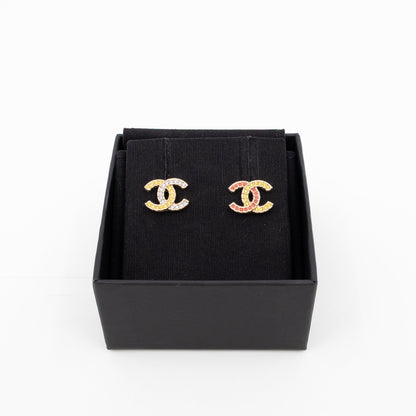 CC Crystal Earrings Gold