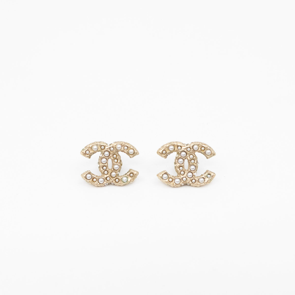 CC Pearls Earrings Gold