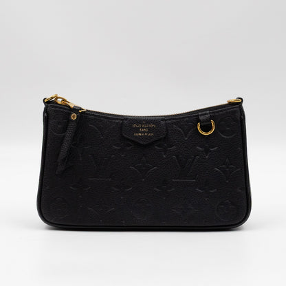 Easy Pouch On Strap Black Monogram Empreinte