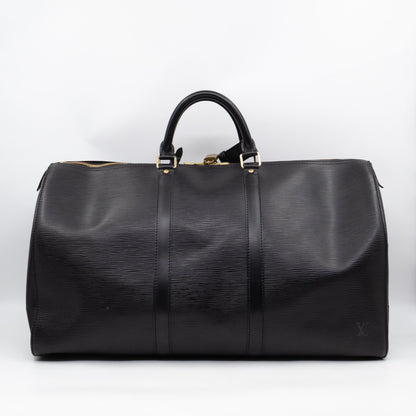 Keepall 50 Black Epi Leather
