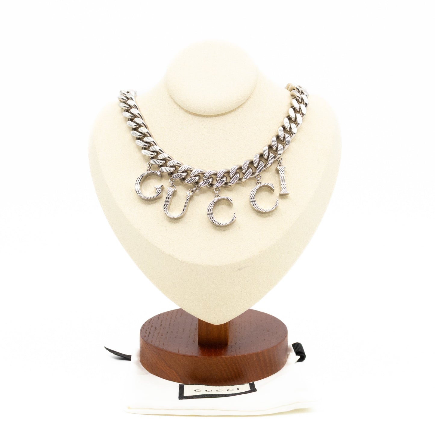 Gucci Script Choker Palladium