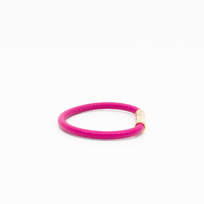 Confidential Bracelet Pink Leather