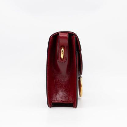 GG Ring Small Shoulder Bag Red Leather