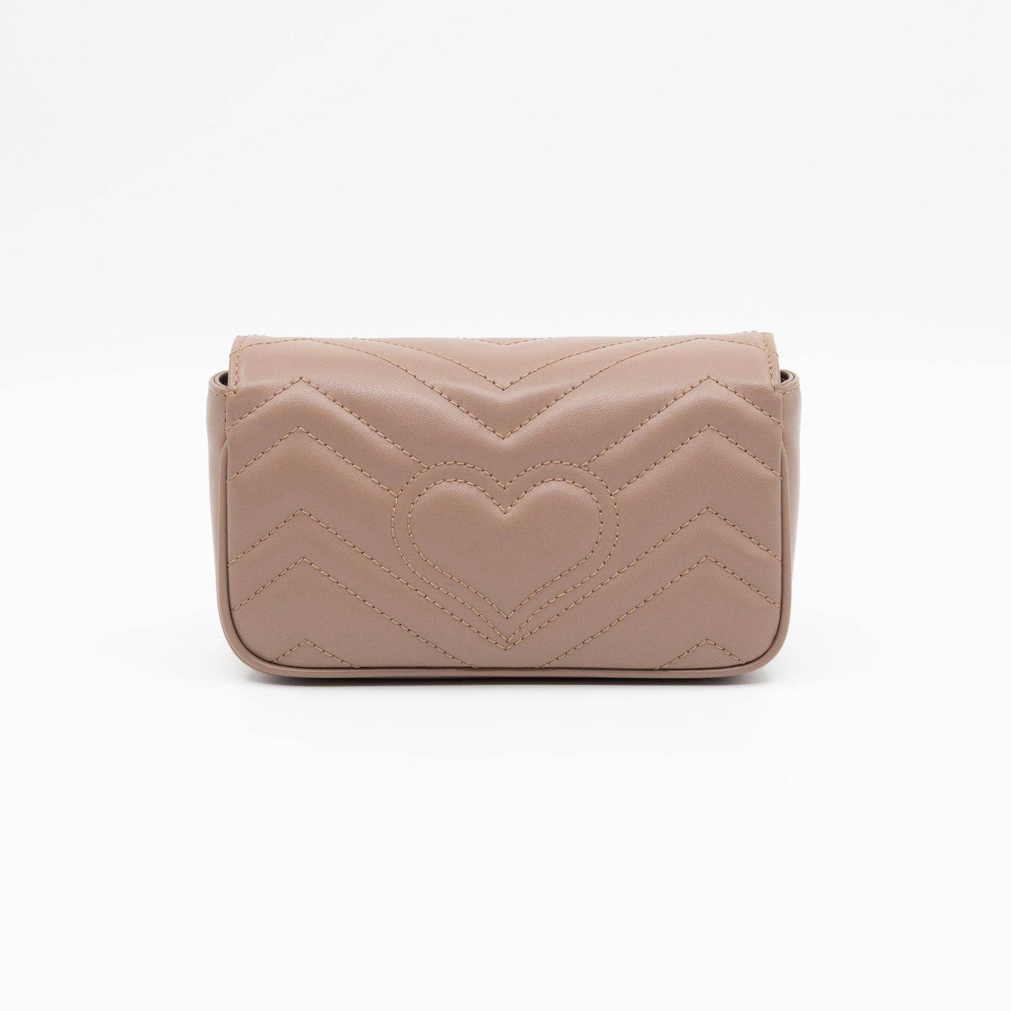 GG Marmont Super Mini Flap Bag Dusty Pink Leather