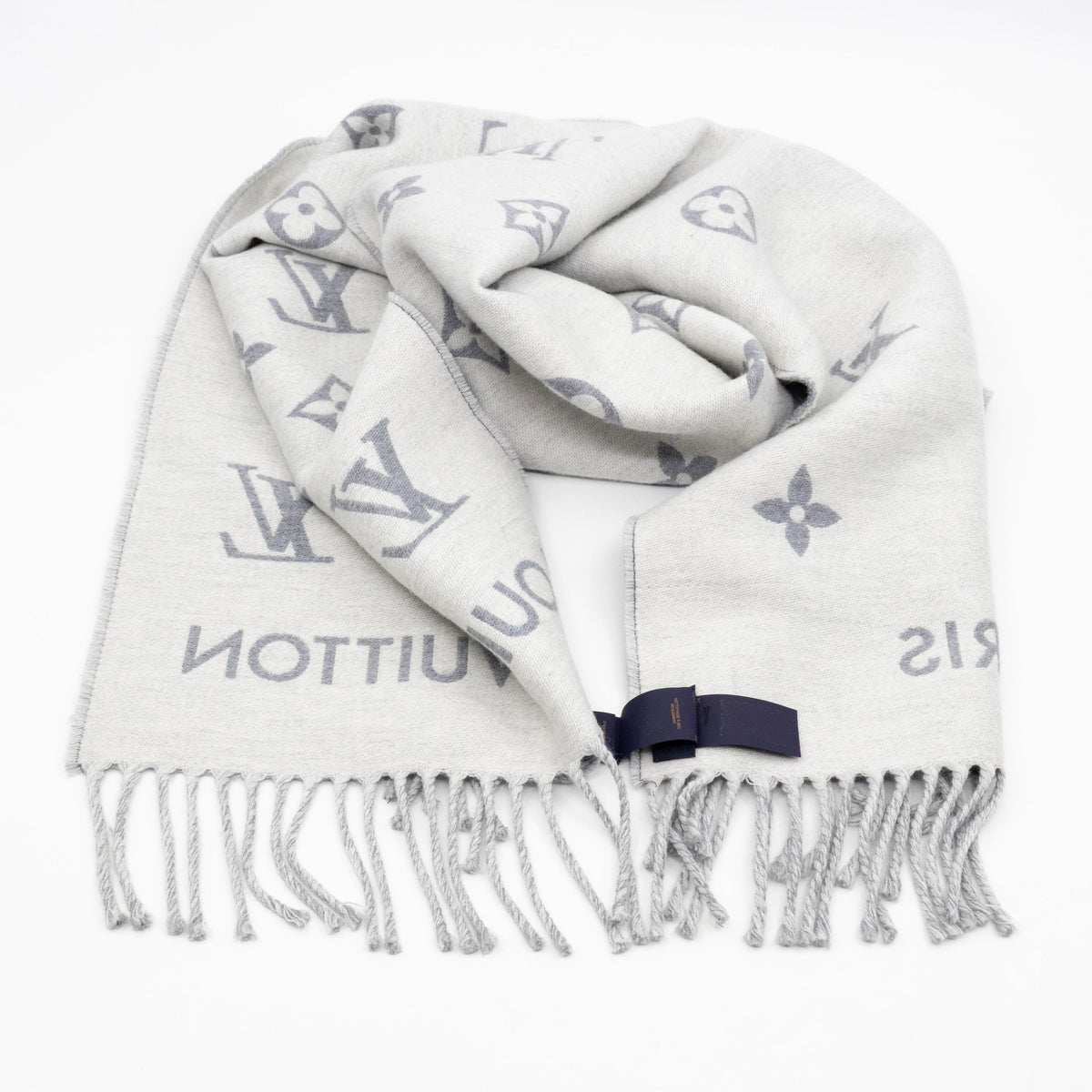 All About Monogram Scarf Gris Clair