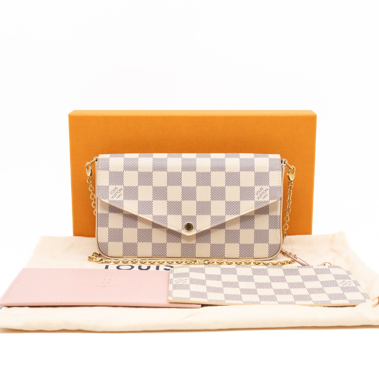 Pochette Felicie Damier Azur
