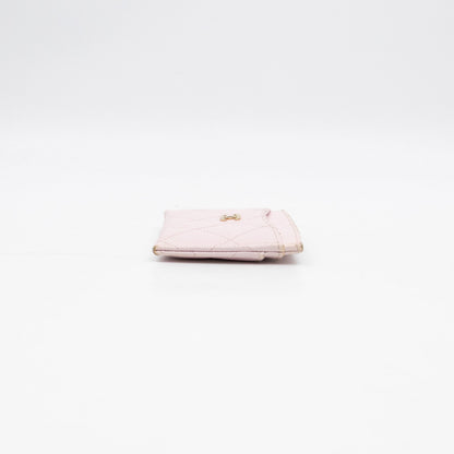 Classic Card Holder Light Pink Caviar Gold
