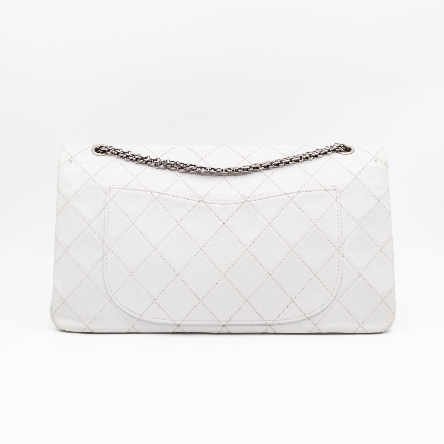 2.55 Reissue 228 Double Flap Bag White Leather