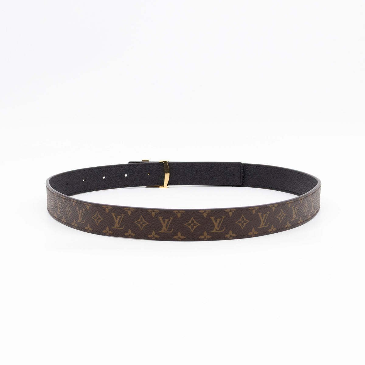 Initials Reversible Belt Monogram Black 75/30