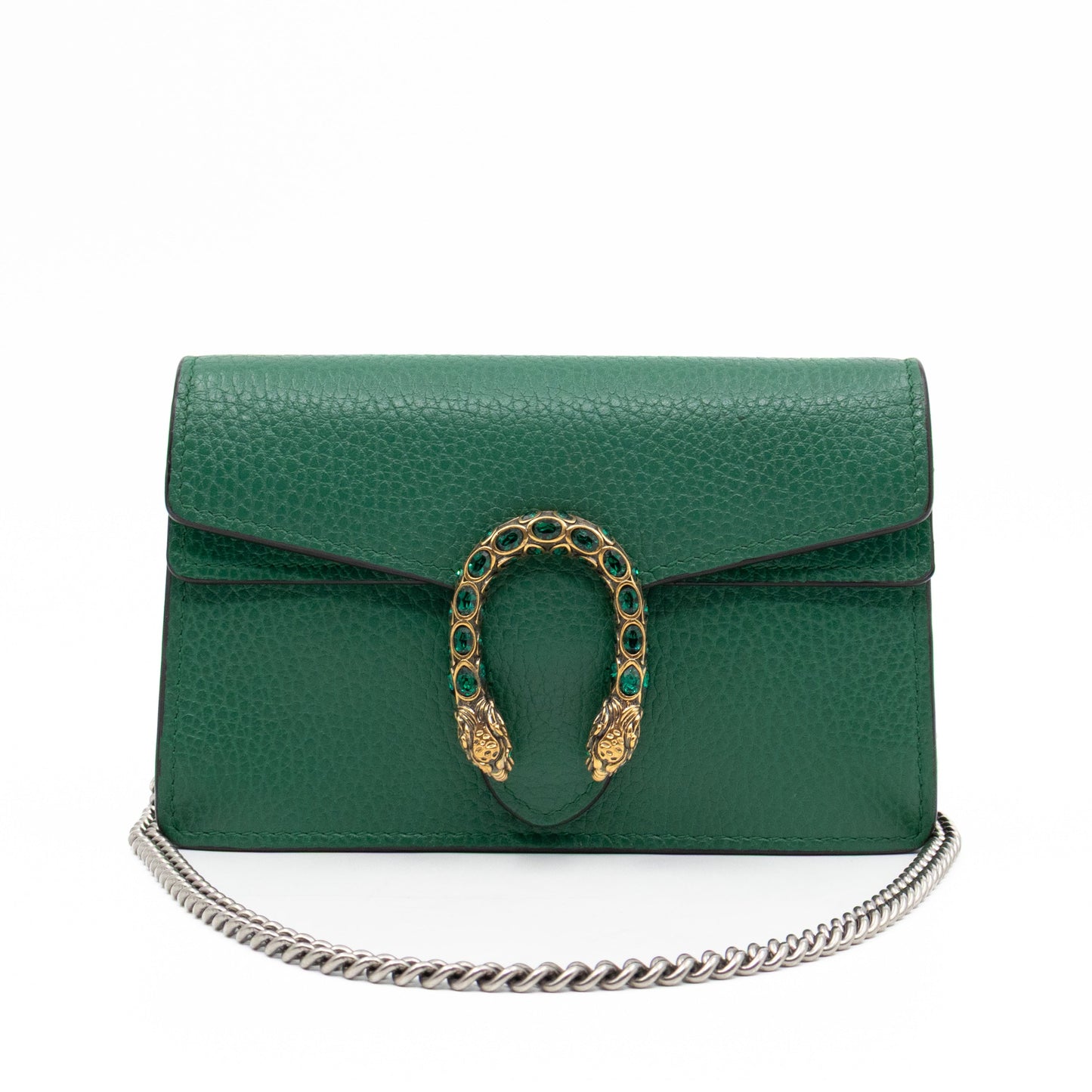 Dionysus Super Mini Green Leather