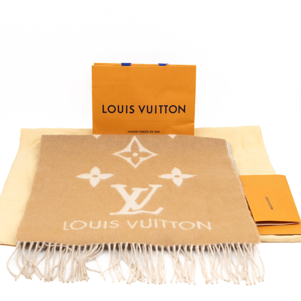 Reykjavik Gradient Cashmere Scarf Beige