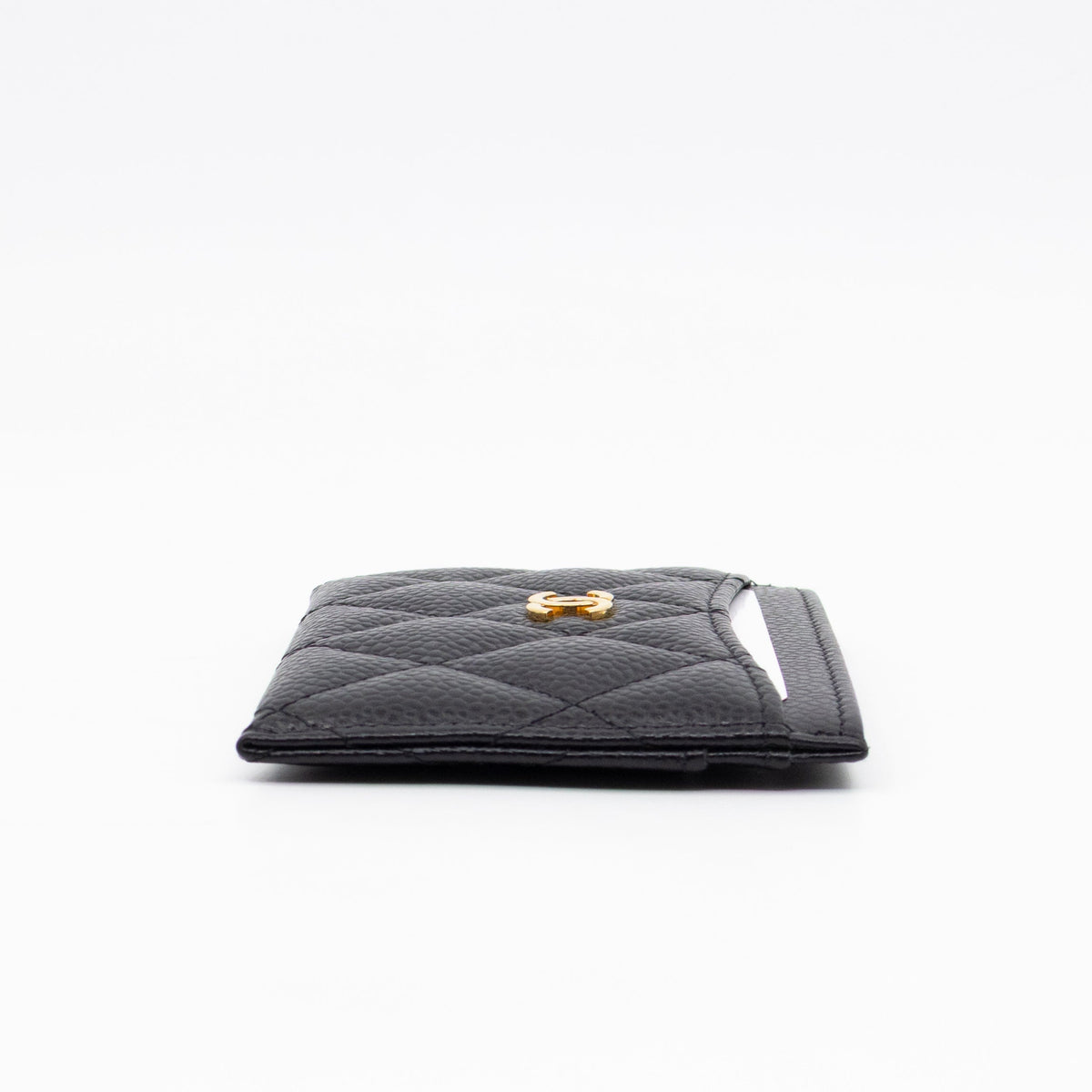 Classic Card Holder Black Caviar Gold