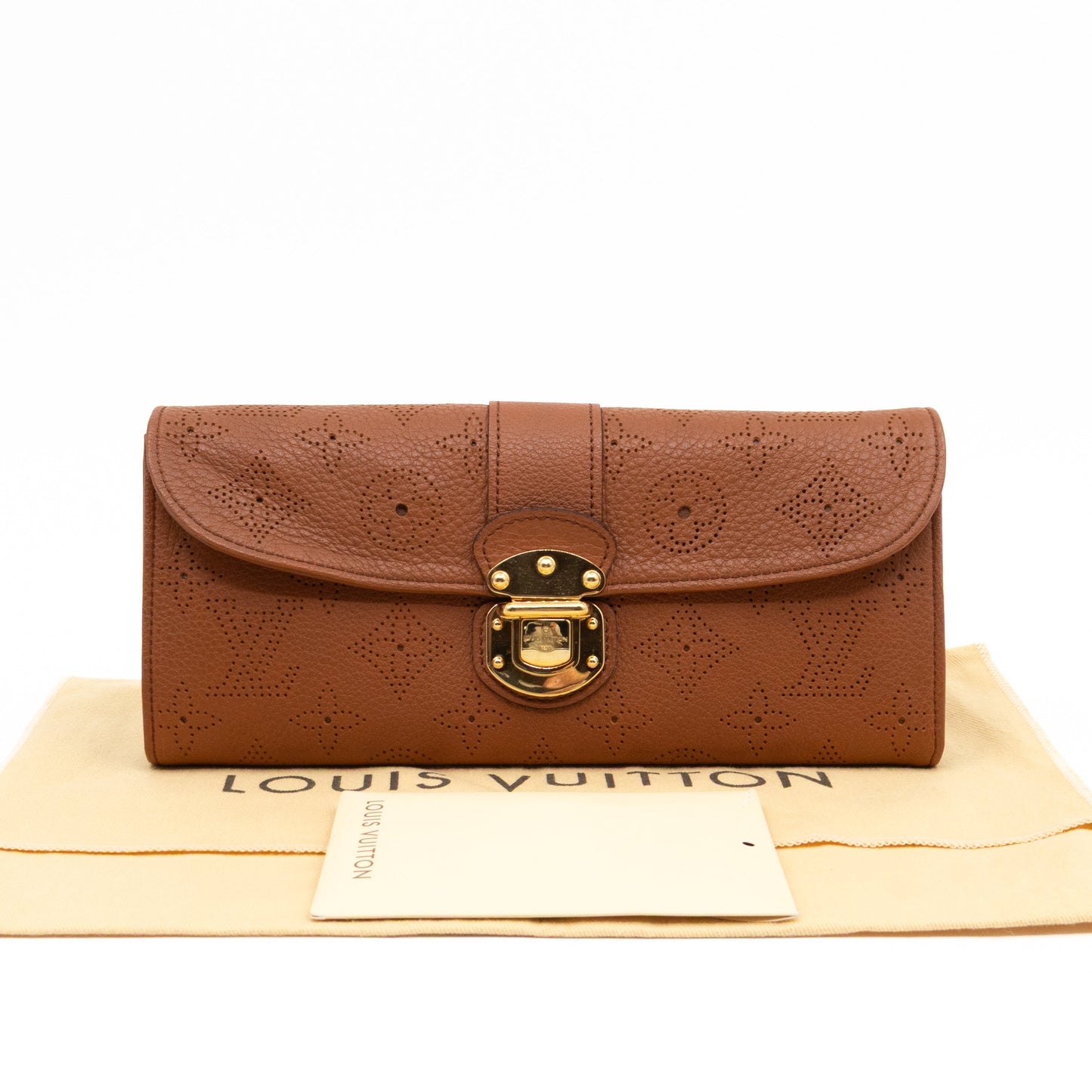 Amelia Clutch Wallet Cognac Mahina Leather