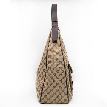 Double Pocket Hobo Bag GG Supreme Canvas