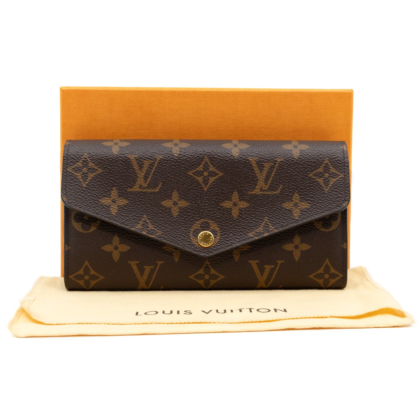 Sarah Wallet Monogram Brown