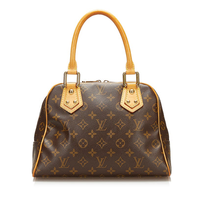 LOUIS VUITTON Monogram Manhattan PM Brown