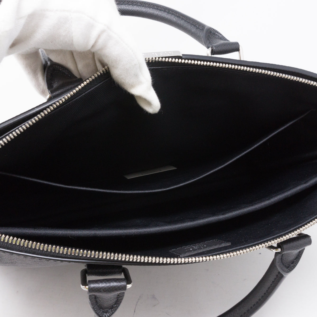 Louis-vuitton Anton Soft Briefcase Black Taiga Leather