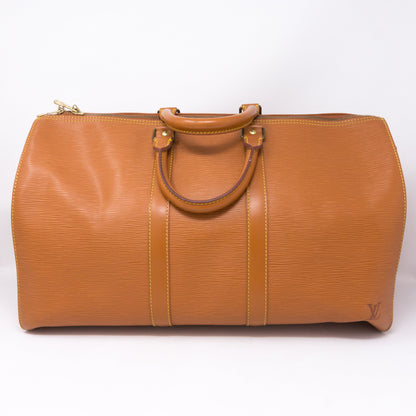 Louis-vuitton Keepall 45 Epi Leather Brown