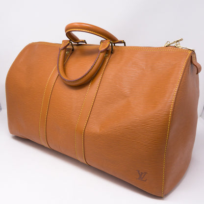 Louis-vuitton Keepall 45 Epi Leather Brown