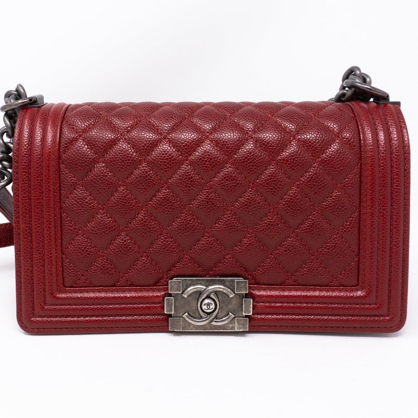 Boy Medium Dark Red Caviar Ruthenium