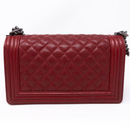 Boy Medium Dark Red Caviar Ruthenium