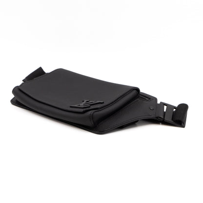 Louis-vuitton LV Aerogram Takeoff Sling Bag Black Leather