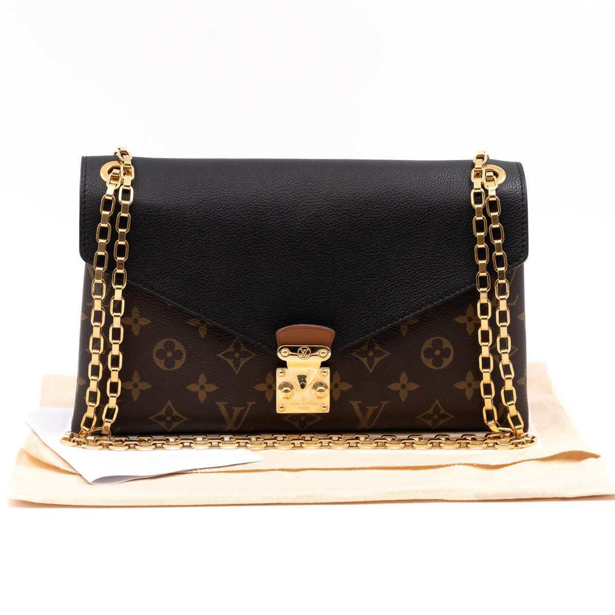 Louis-vuitton Pallas Chain Bag Monogram Black