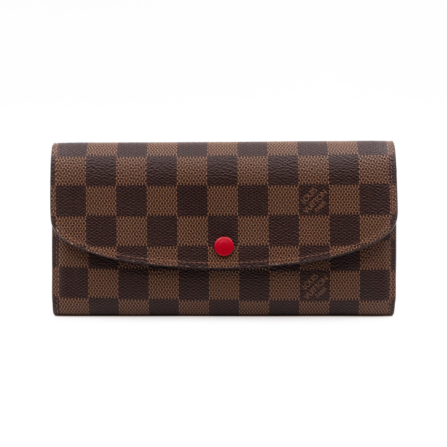 Louis-vuitton Emilie Wallet Damier Ebene Red