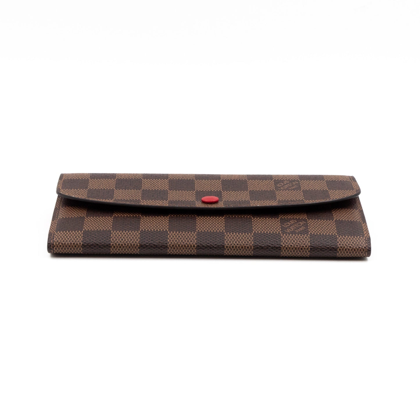 Louis-vuitton Emilie Wallet Damier Ebene Red
