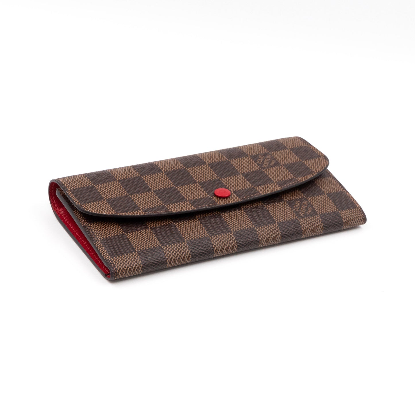Louis-vuitton Emilie Wallet Damier Ebene Red