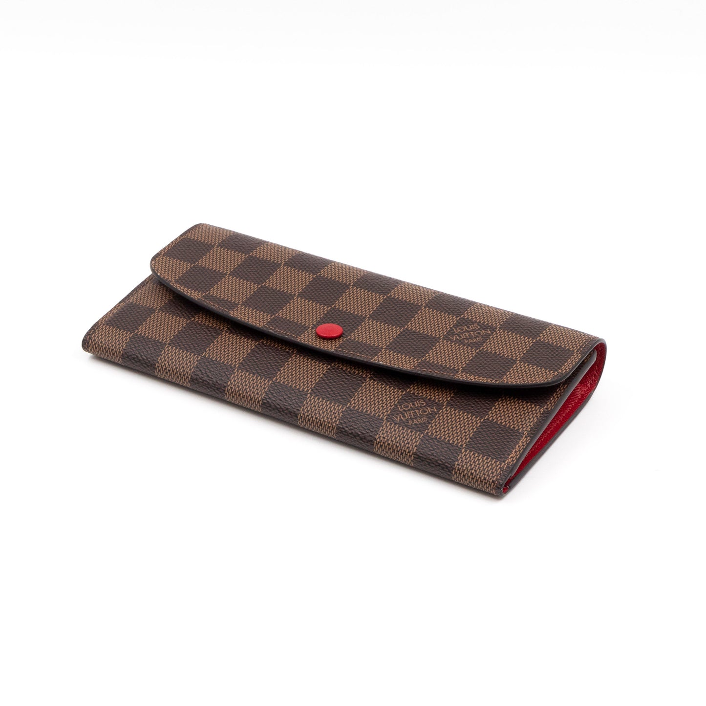 Louis-vuitton Emilie Wallet Damier Ebene Red